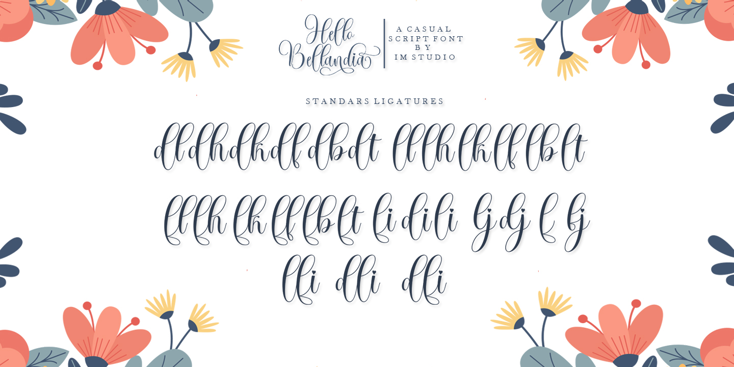 Beispiel einer Hello Bellandia Regular-Schriftart